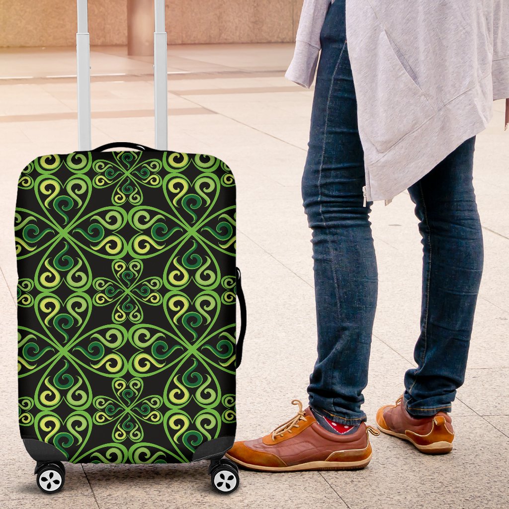 Celtic Green Neon Design Luggage Cover Protector