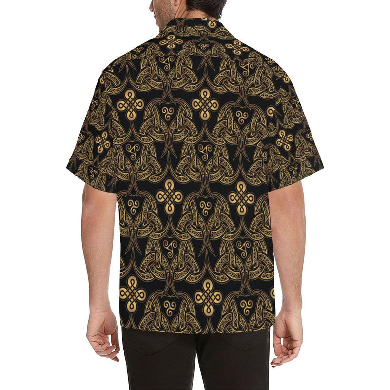 Celtic Knot Gold Design Men Aloha Hawaiian Shirt