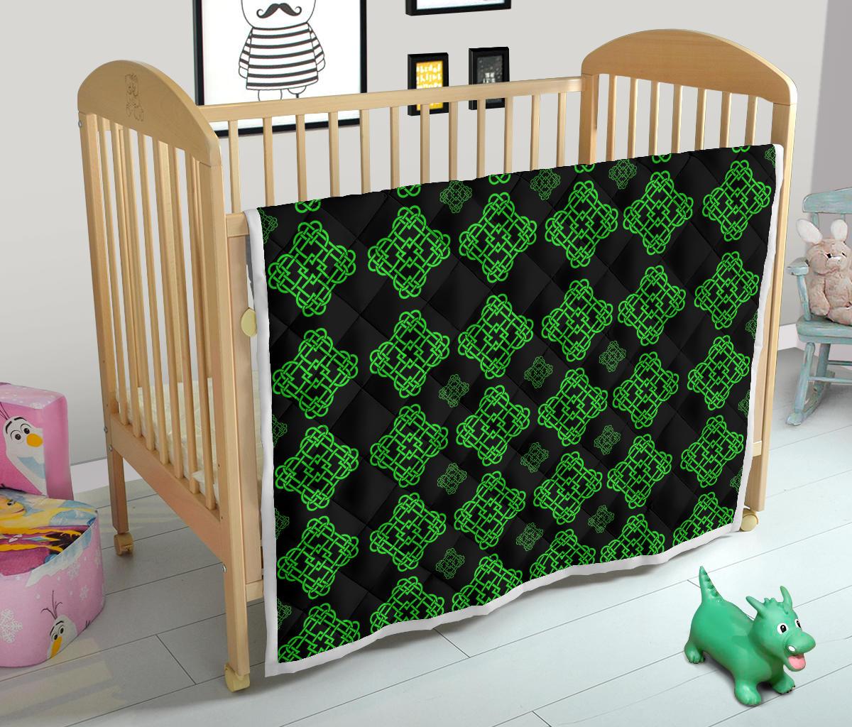 Celtic Knot Green Neon Design Premium Quilt-JTAMIGO.COM