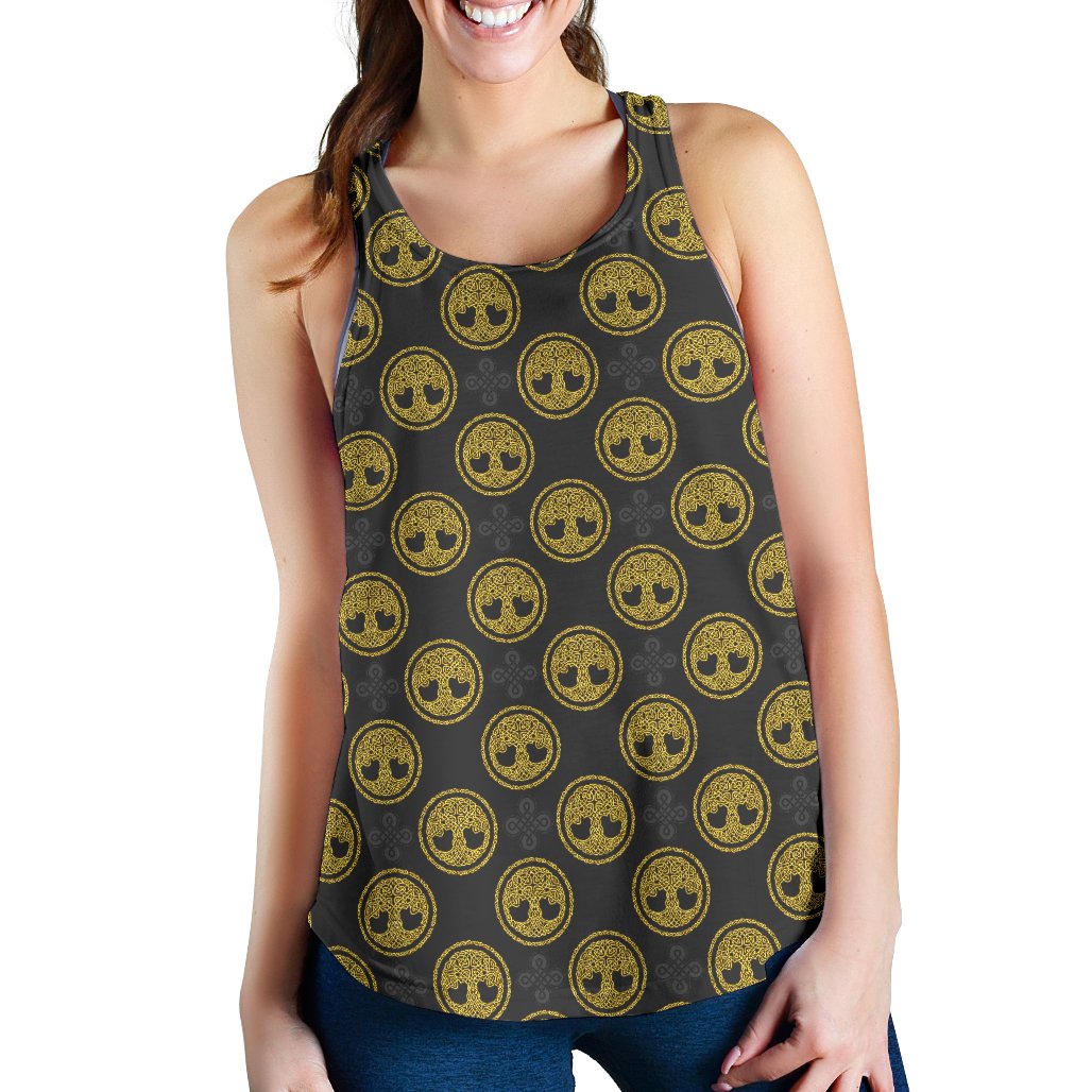Celtic Tree Of Life Design Women Racerback Tank Top