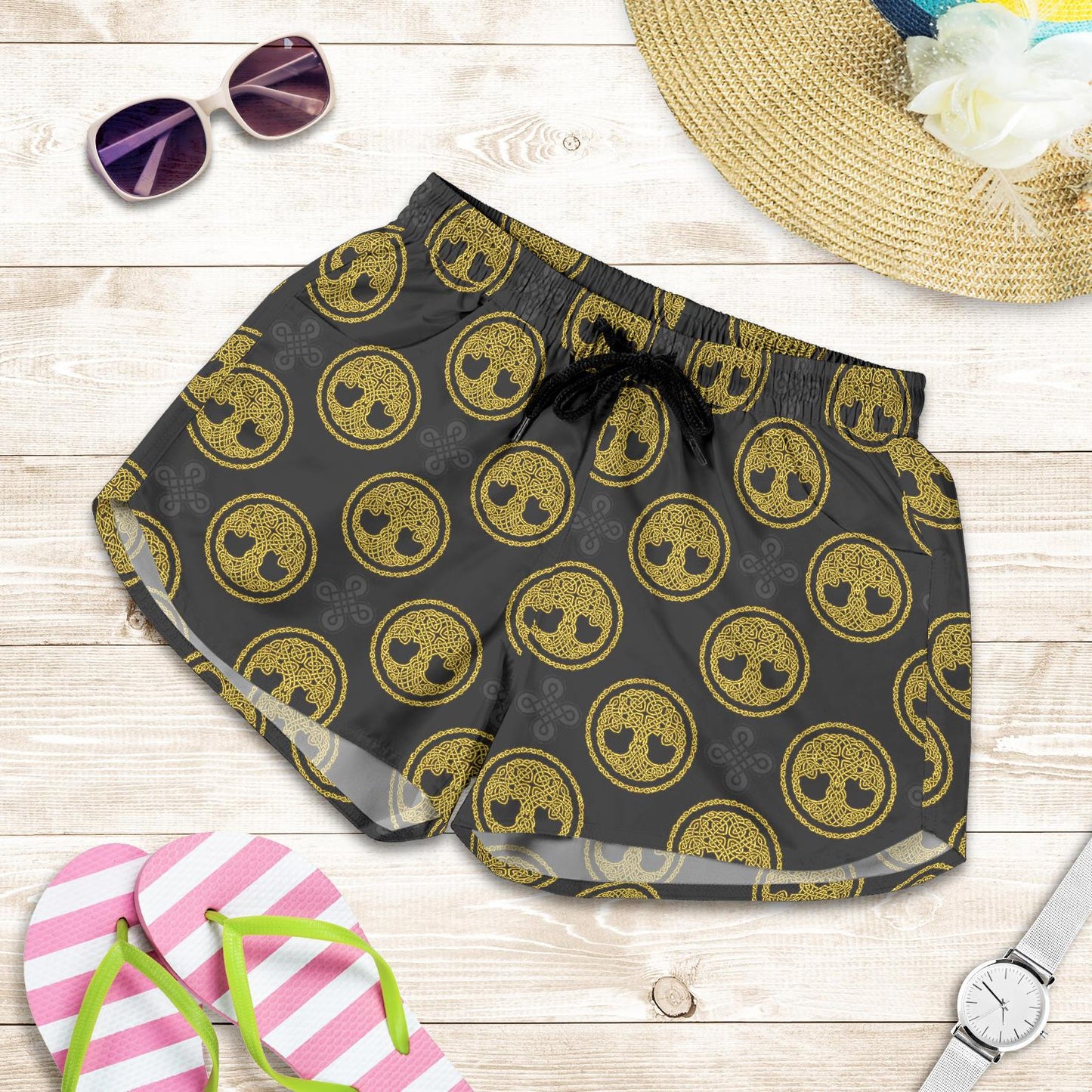 Celtic Tree of Life Design Women Shorts-JTAMIGO.COM