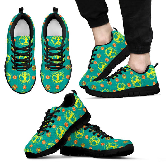 Celtic Tree of Life Print Pattern Men Sneakers Shoes
