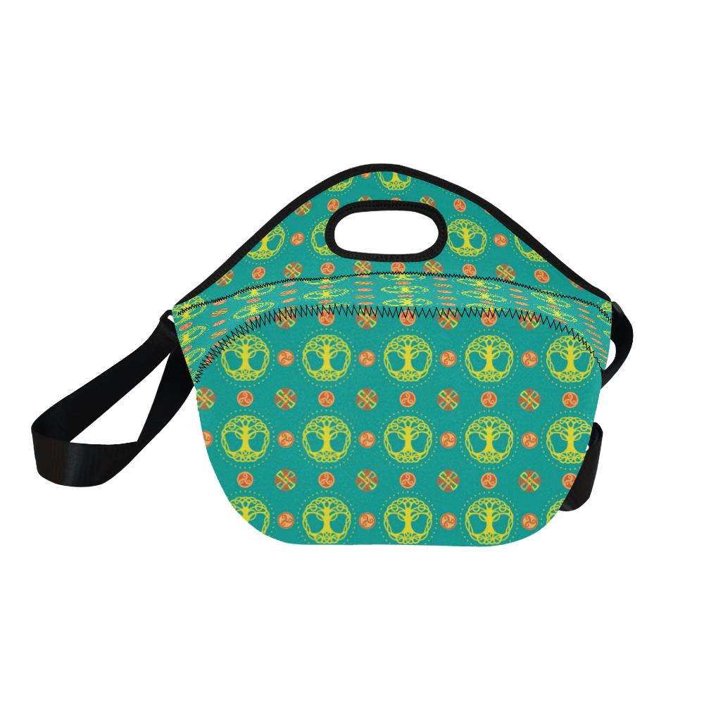 Celtic Tree of Life Print Pattern Neoprene Lunch Bag (Model 1669)(Large)-JTAMIGO.COM