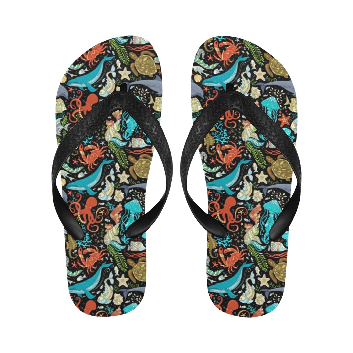 Underwater Animal Print Design LKS301 Flip Flops