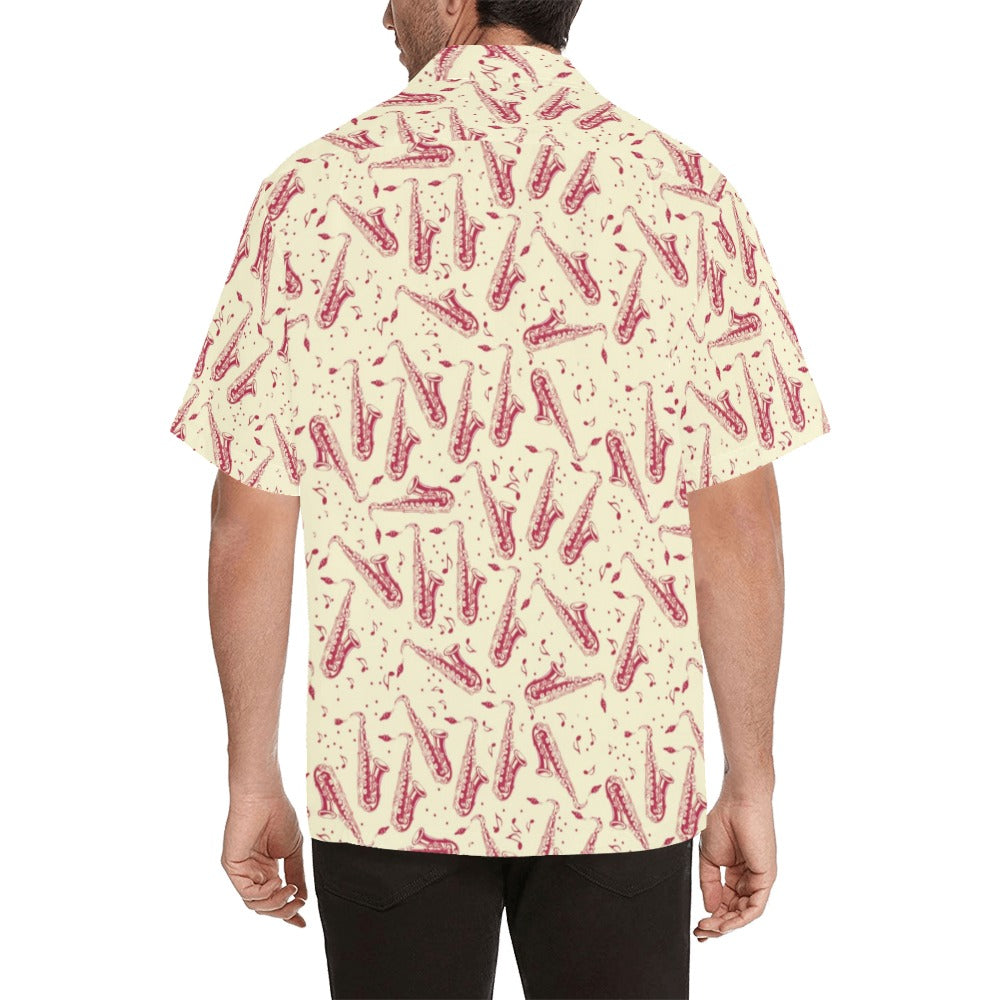 Saxophone Print Design LKS402 Men's Men's Hawaiian Shirt