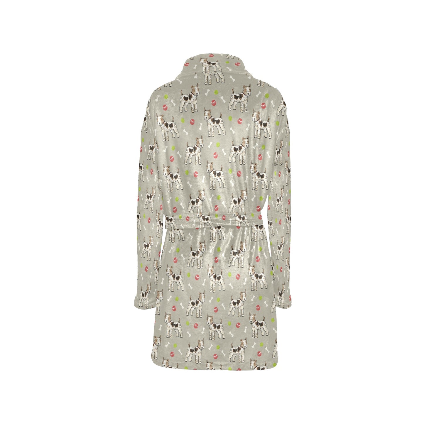 Toy Fox Terriers Print Design LKS301 Women's Fleece Robe