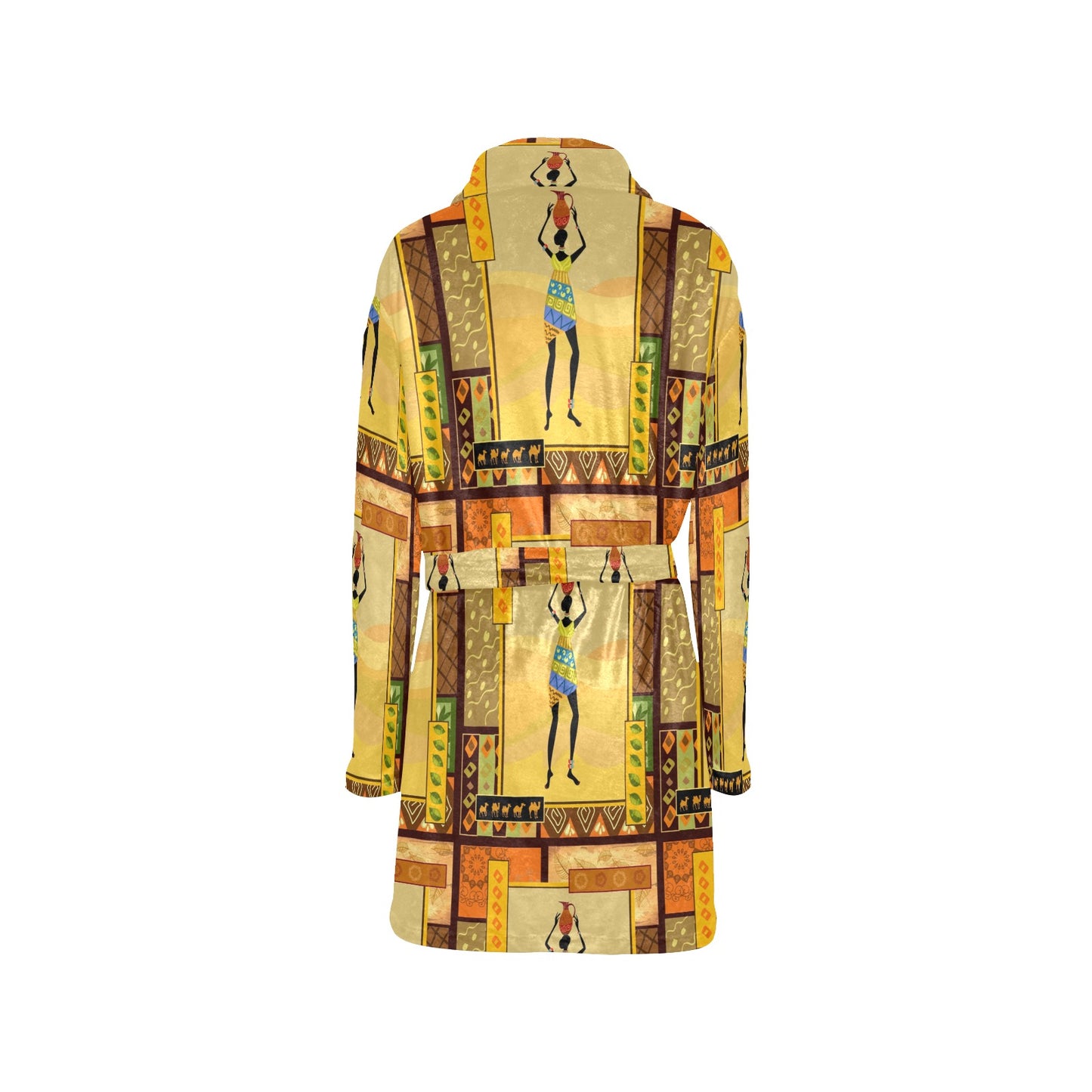 African Girl Design Women's Fleece Robe
