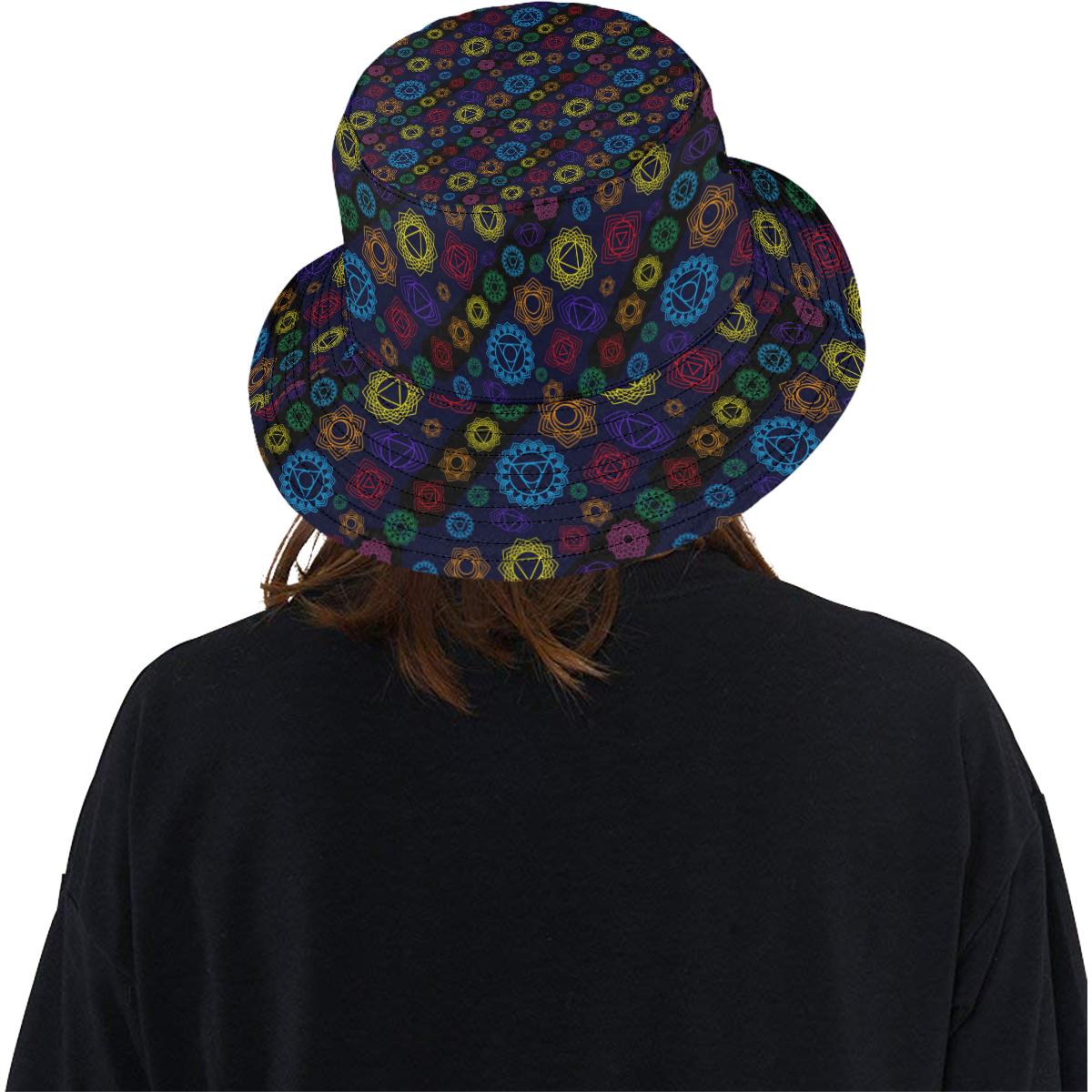 Chakra Colorful Print Pattern Unisex Bucket Hat