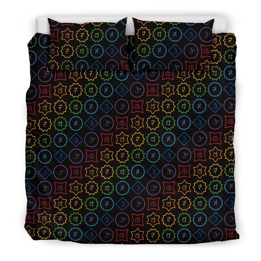 Chakra Colorful Symbol Pattern Duvet Cover Bedding Set