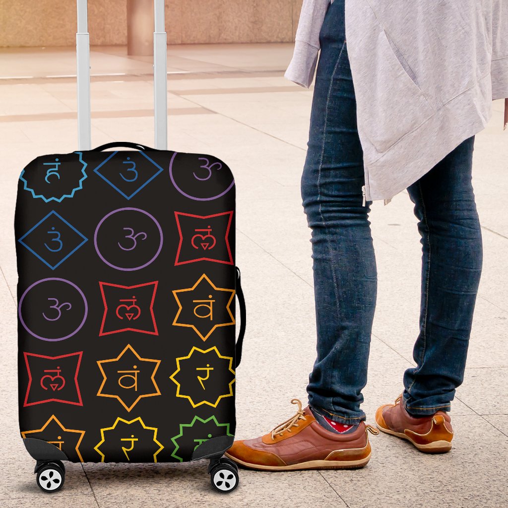 Chakra Colorful Symbol Pattern Luggage Cover Protector