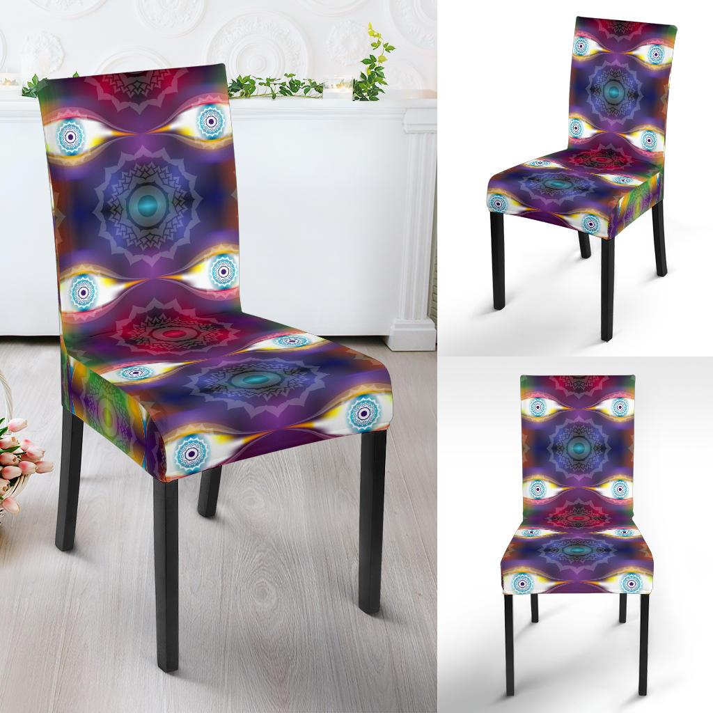 Chakra Eye Print Pattern Dinning Chair Slipper-JTAMIGO.COM