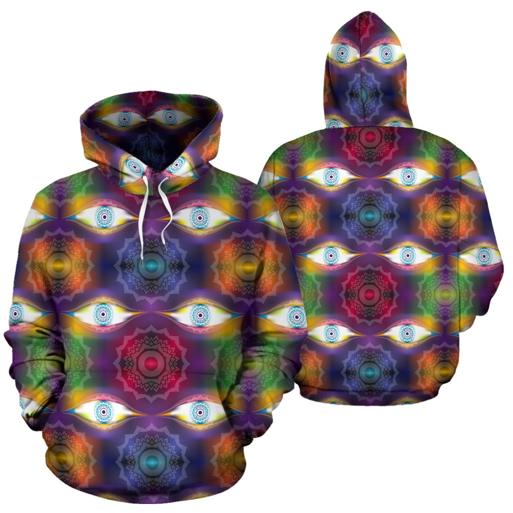Chakra Eye Print Pattern Pullover Hoodie