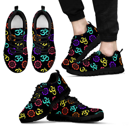 Chakra OM Print Pattern Men Sneakers Shoes