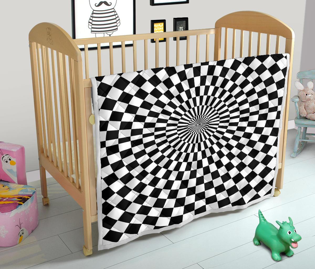 Checkered Flag Optical illusion Premium Quilt-JTAMIGO.COM
