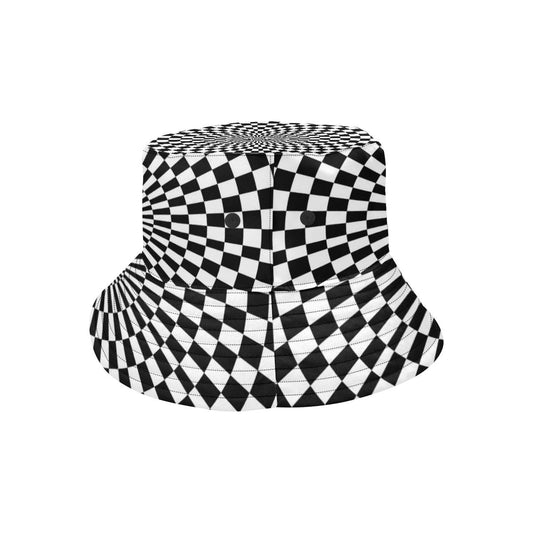 Checkered Flag Optical illusion Unisex Bucket Hat