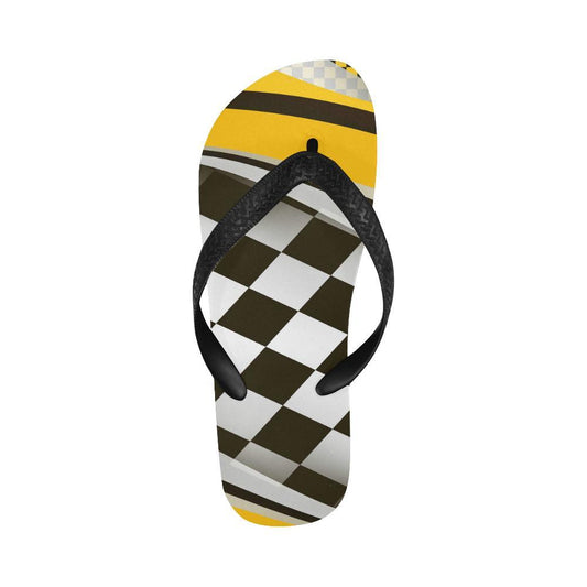 Checkered Flag Racing Style Flip Flops-JTAMIGO.COM