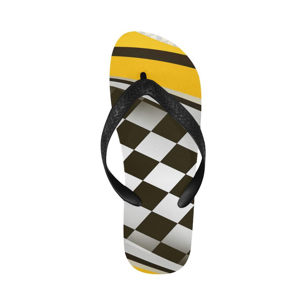 Checkered Flag Racing Style Flip Flops-JTAMIGO.COM