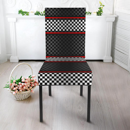 Checkered Flag Red Line Style Dinning Chair Slipper-JTAMIGO.COM