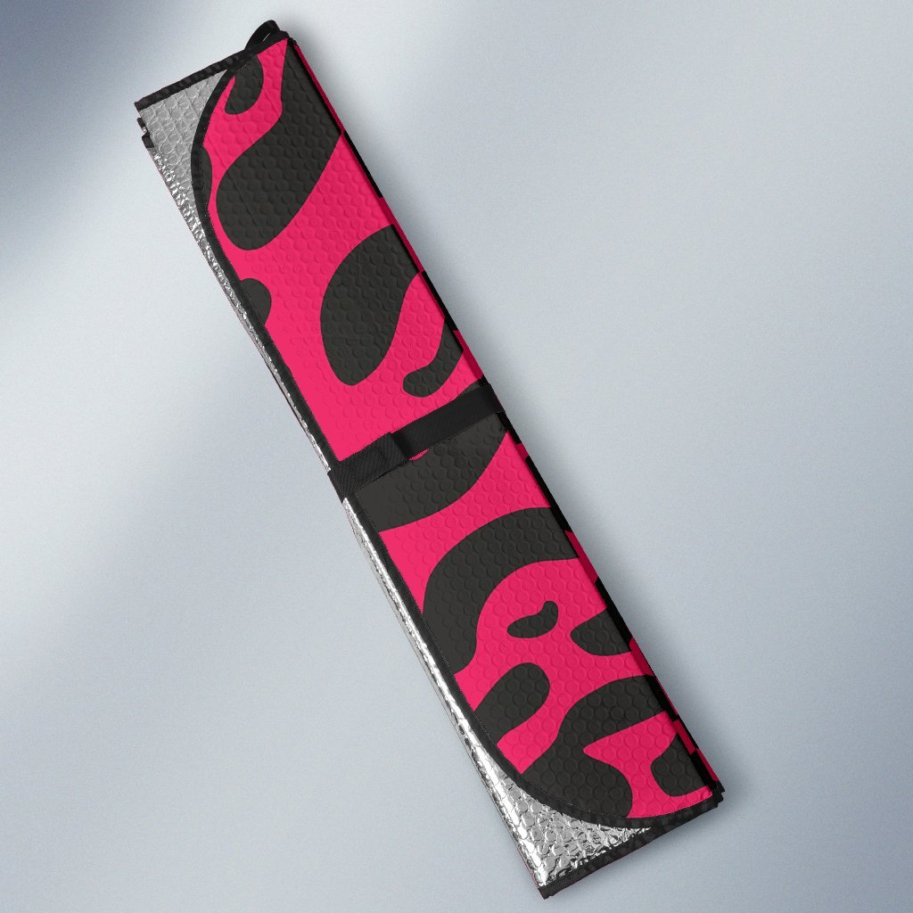 Cheetah Pink Print Pattern Car Sun Shade For Windshield