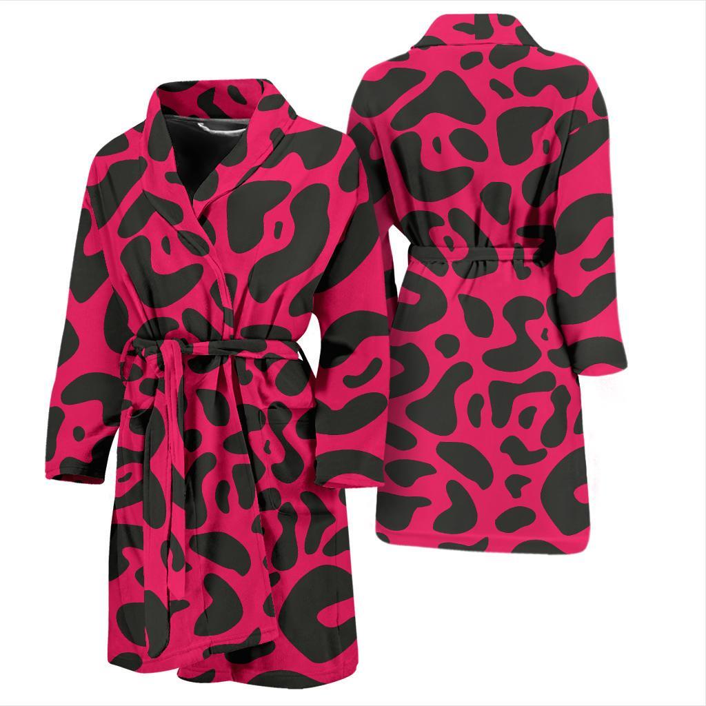 Cheetah Pink Print Pattern Men Bath Robe-JTAMIGO.COM