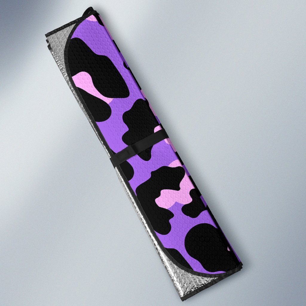 Cheetah Purple Neon Print Pattern Car Sun Shade For Windshield