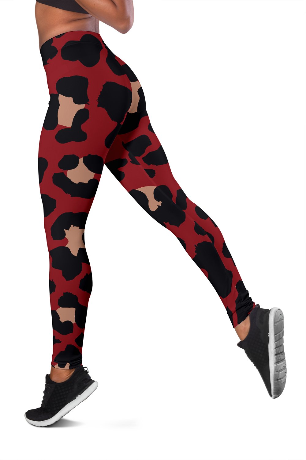 Cheetah Red Print Pattern Women Leggings