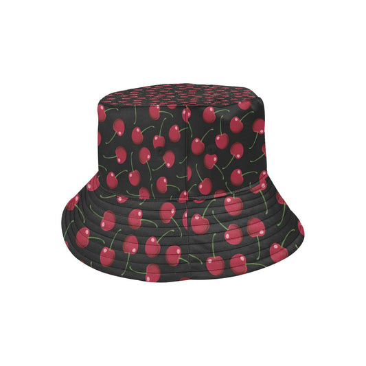 Cherry Black Background Unisex Bucket Hat