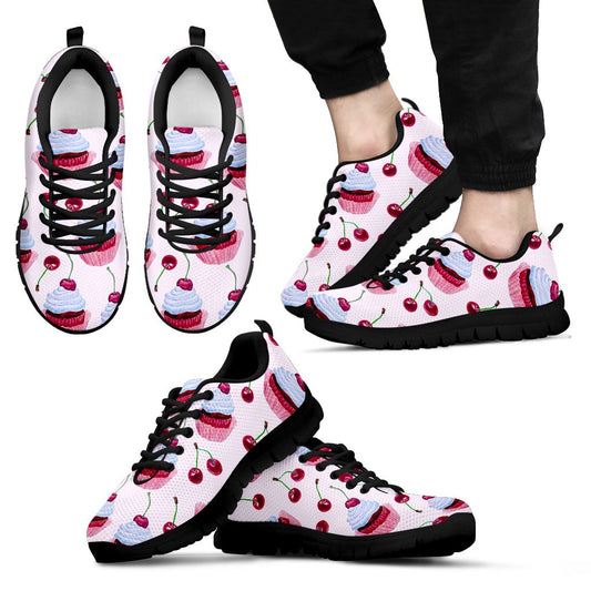 Cherry Cupcake Pink Pattern Men Sneakers Shoes
