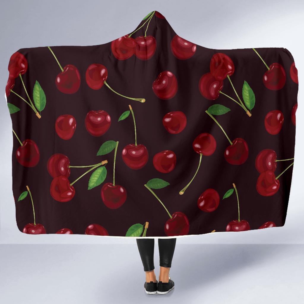 Cherry Fresh Pattern Hooded Blanket-JTAMIGO.COM