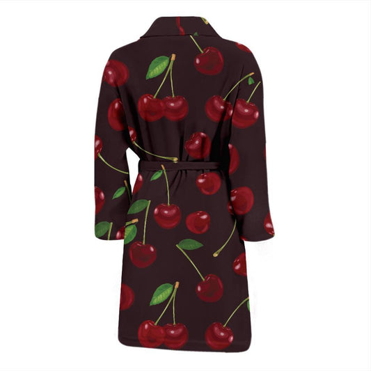 Cherry Fresh Pattern Men Bath Robe-JTAMIGO.COM