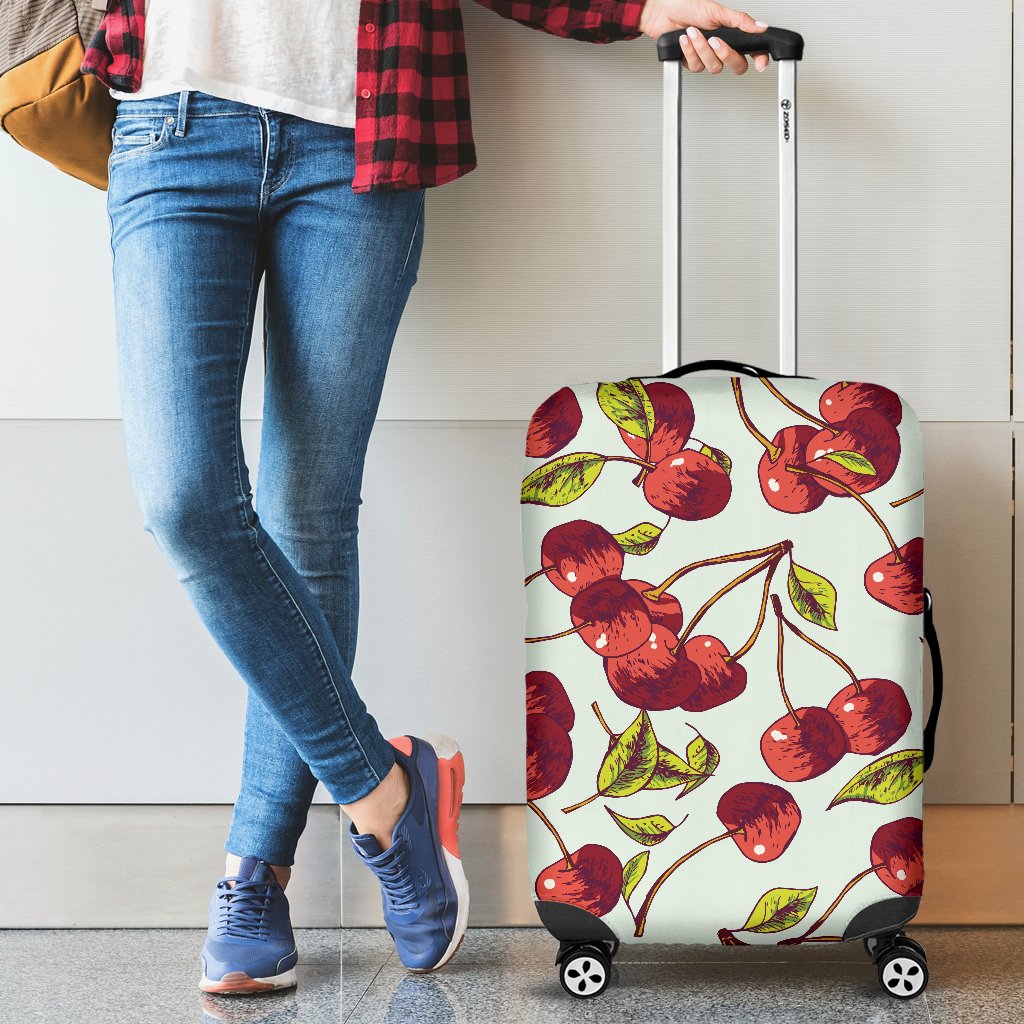 Cherry Hand Draw Luggage Cover Protector