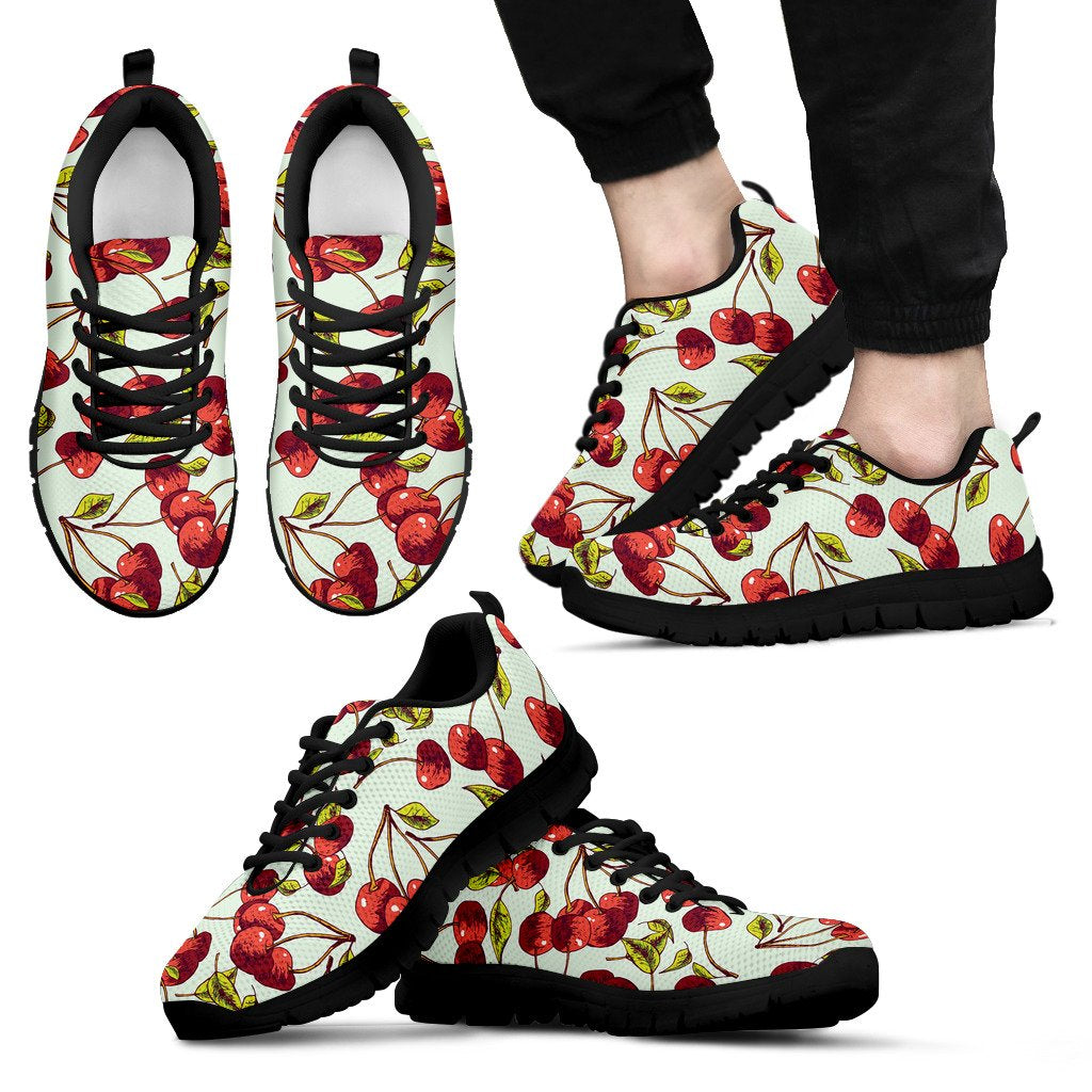 Cherry Hand Draw Men Sneakers Shoes