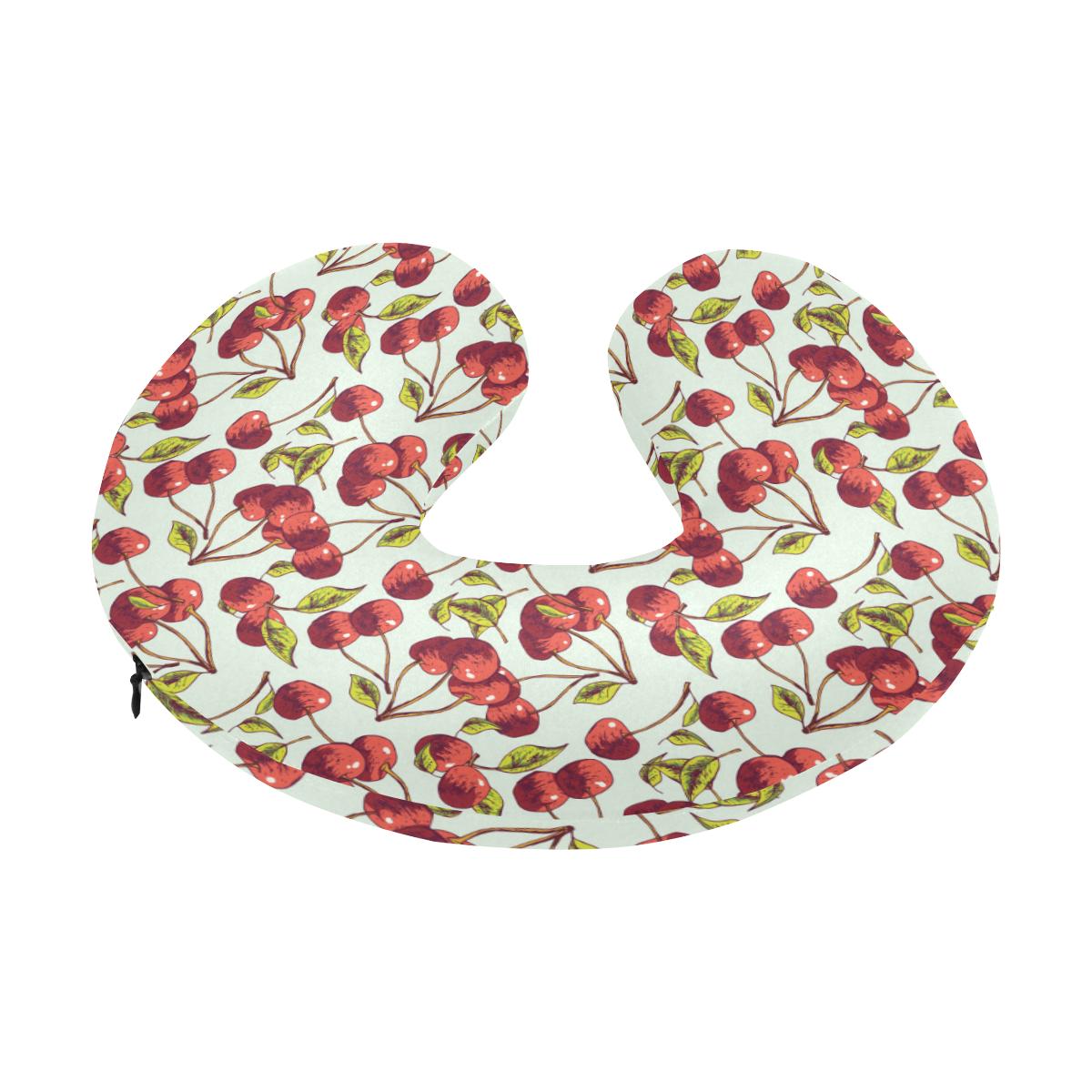 Cherry Hand Draw U-Shaped Travel Neck Pillow-JTAMIGO.COM