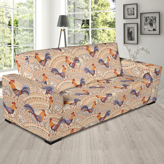 Chicken Boho Style Pattern Sofa Slipcover-JTAMIGO.COM