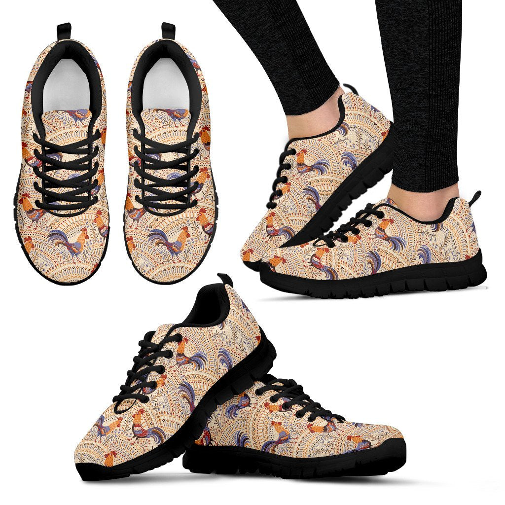 Chicken Boho Style Pattern Women Sneakers Shoes