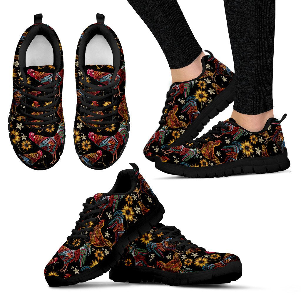 Chicken Embroidery Style Women Sneakers Shoes