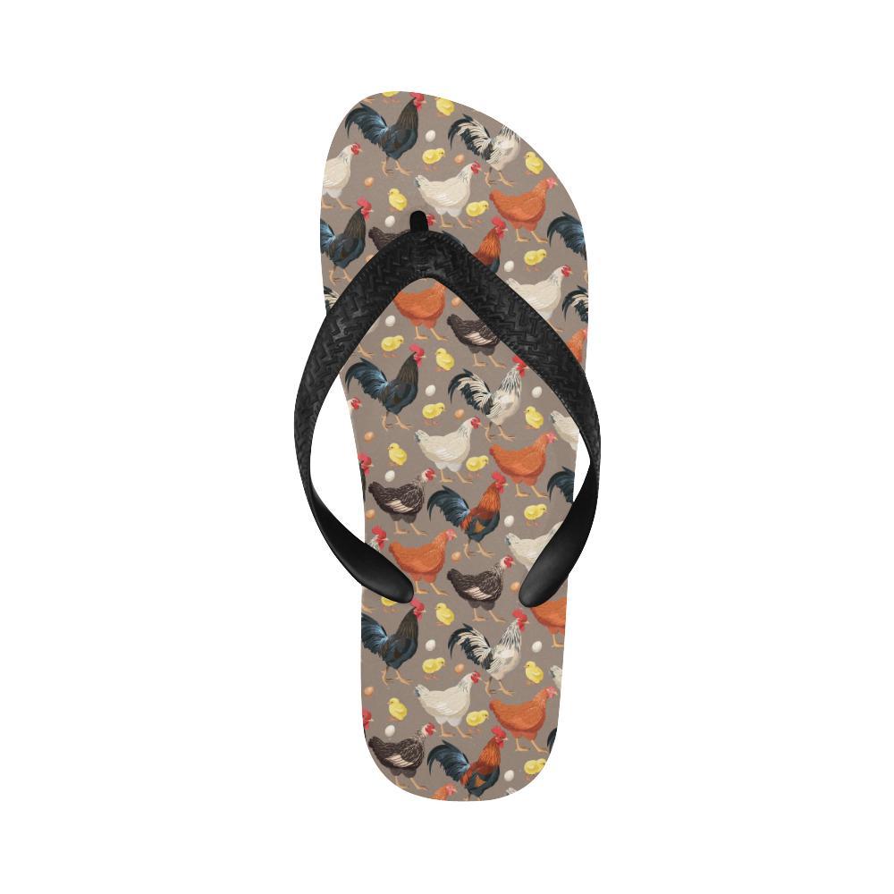 Chicken Evolution Pattern Flip Flops-JTAMIGO.COM