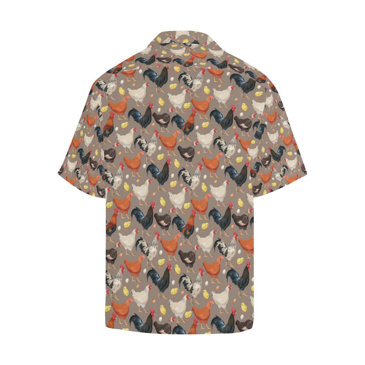 Chicken Evolution Pattern Men Aloha Hawaiian Shirt