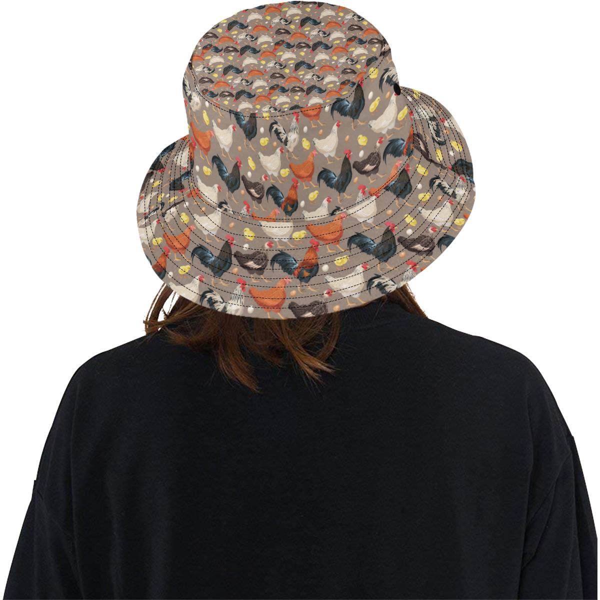 Chicken Evolution Pattern Unisex Bucket Hat