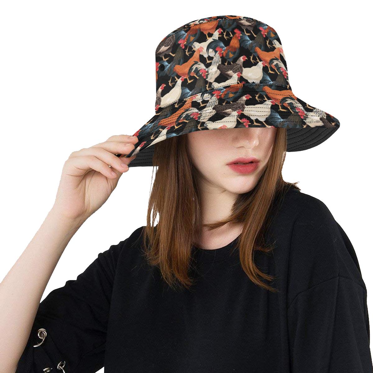 Chicken Print Pattern Unisex Bucket Hat