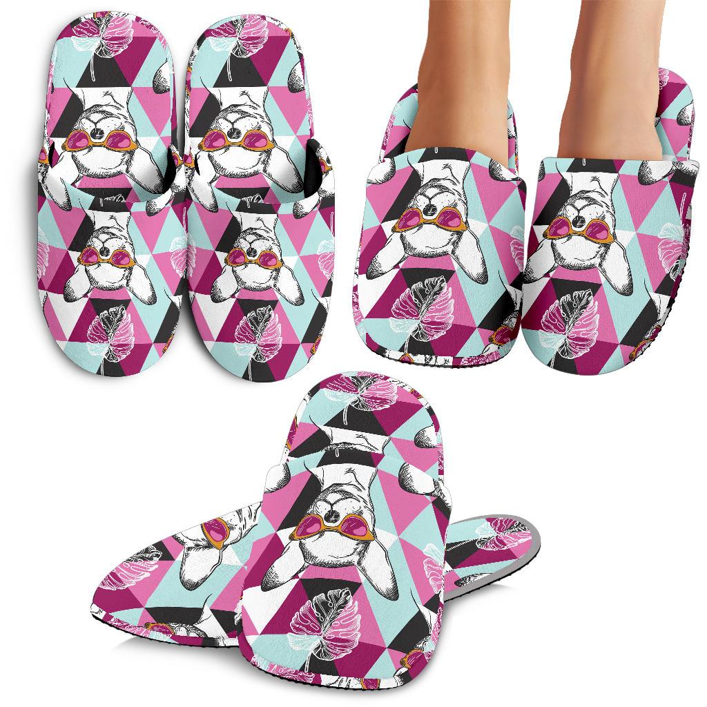 Chihuahua Cute Triangle Pattern House Slippers