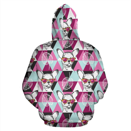Chihuahua Cute Triangle Pattern Pullover Hoodie