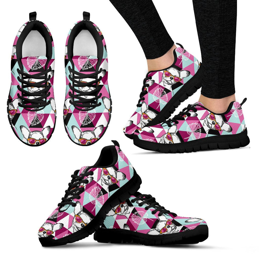Chihuahua Cute Triangle Pattern Women Sneakers Shoes