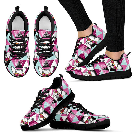 Chihuahua Cute Triangle Pattern Women Sneakers Shoes