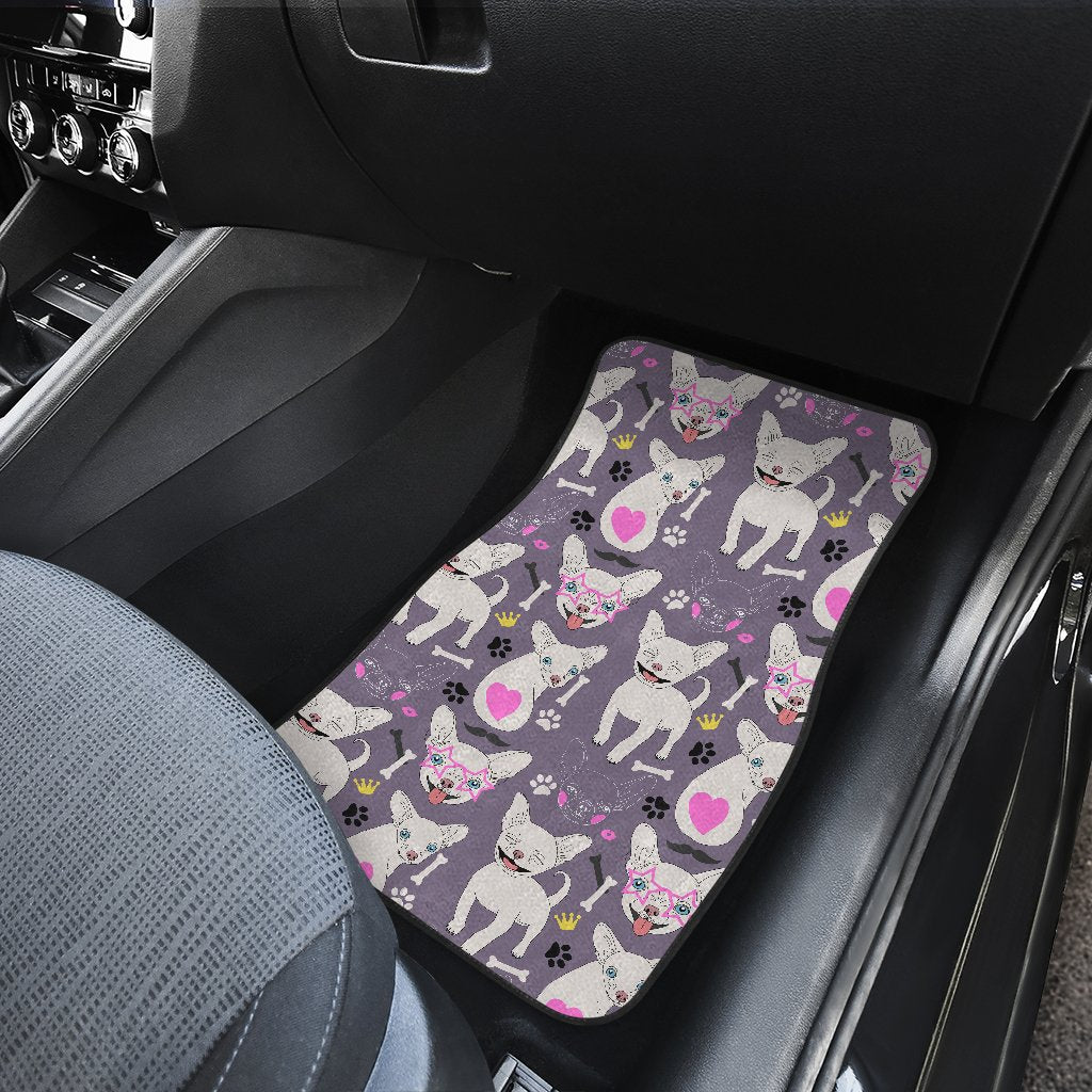 Chihuahua Happy Pattern Car Floor Mats