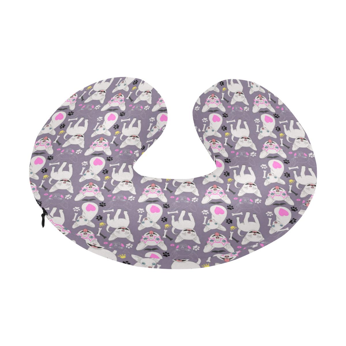 Chihuahua Happy Pattern U-Shaped Travel Neck Pillow-JTAMIGO.COM