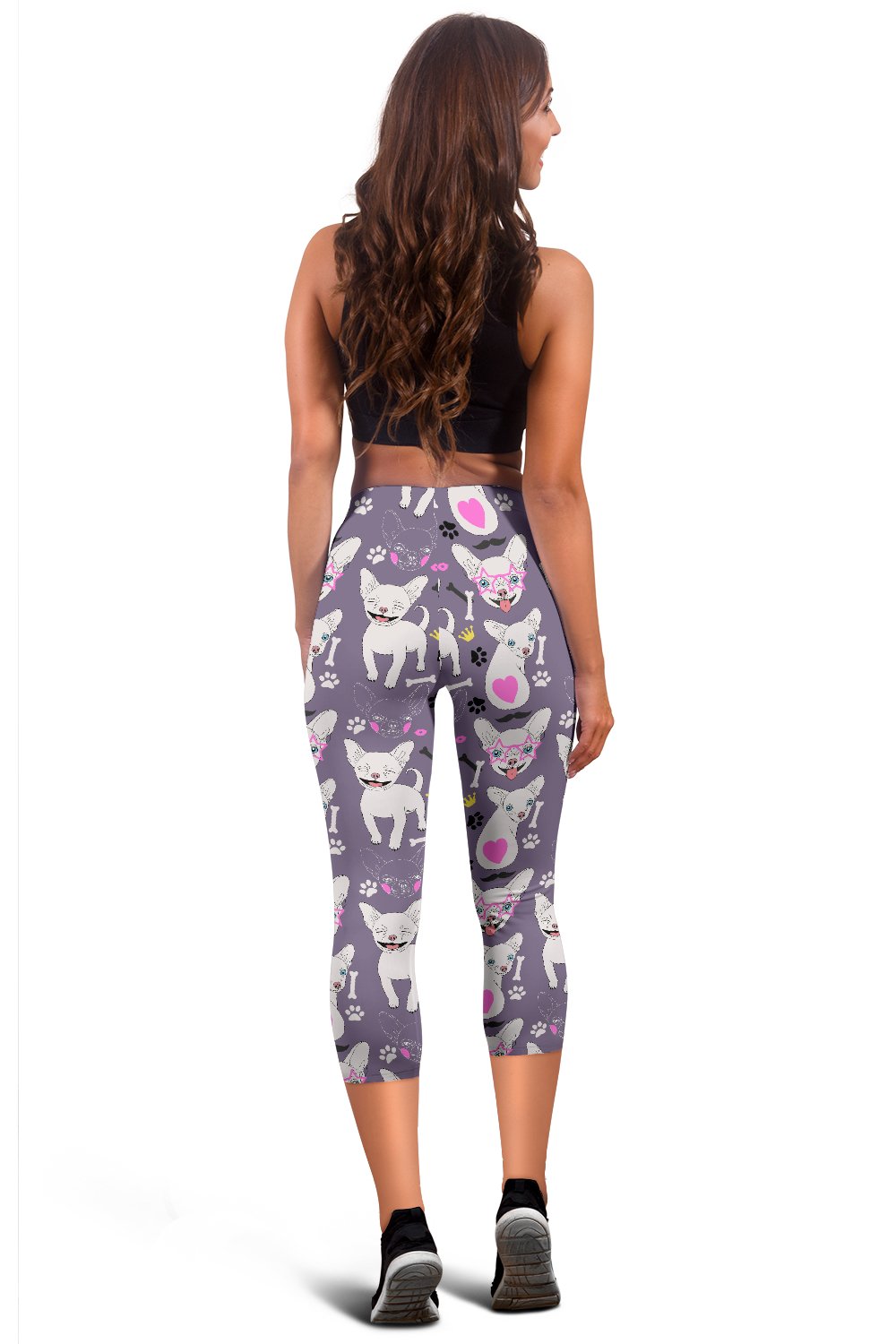 Chihuahua Happy Pattern Women Capris