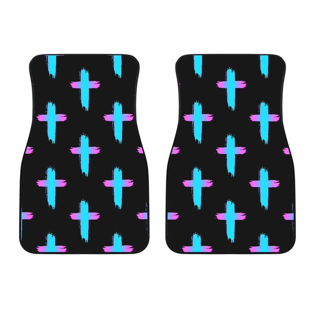 Christian Cross neon Pattern Car Floor Mats