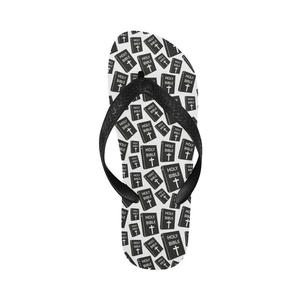 Christian Holy Bible Book Pattern Flip Flops-JTAMIGO.COM