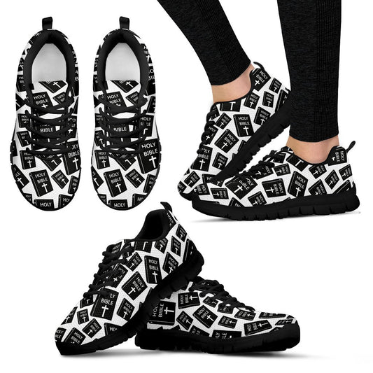 Christian Holy Bible Book Pattern Women Sneakers Shoes
